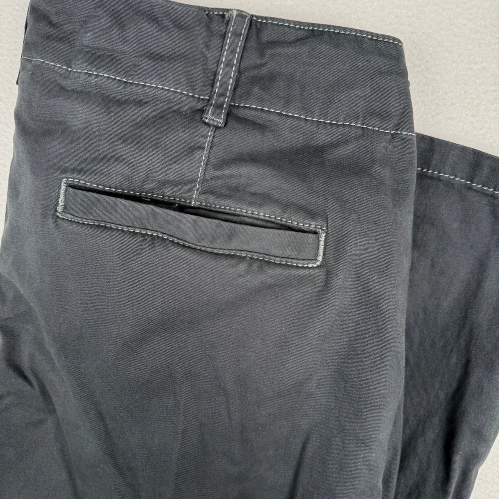 American Tall Chino Pants Womens 14 XT Gray Stretch Cotton Slim Leg AW-PC-10793